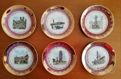 Piattini porcellana vintage souvenir Italia
