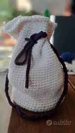 borsa a secchiello bianca