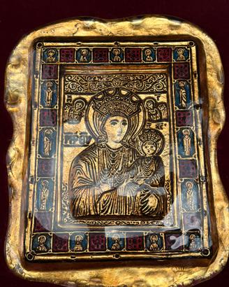 Icona in vetro e oro, Veneziana