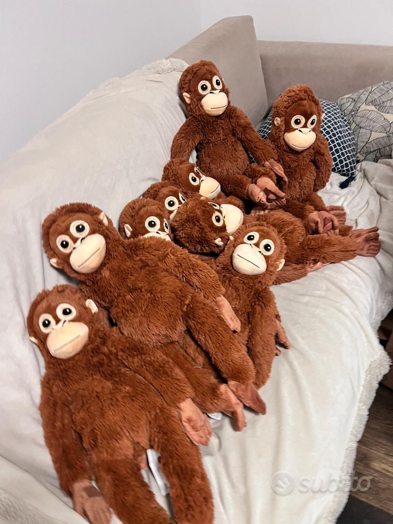 Luckxing Peluche Orangutan | Divertente Mangiare Banana Giocattoli Adulti Gorilla - Scimmia Gorilla Magnetica in Peluche con Alimentazione a Batteria, Divertente per L'Ufficio la casa
