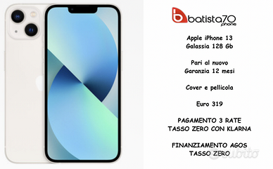 Apple iPhone 13 Galassia 128 Gb