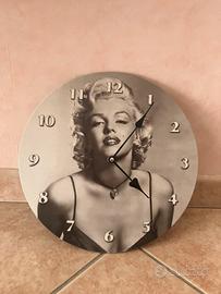 Orologio da parete stampa su tela Marilyn Monroe