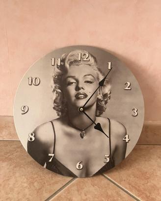 Orologio da parete stampa su tela Marilyn Monroe