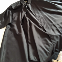 Spolverino blu notte da donna in misto seta