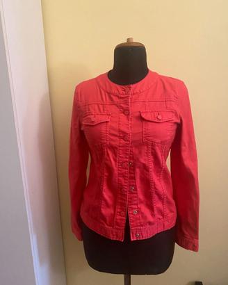 Benetton giacca denim rosa kids