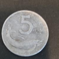 moneta da 5 lire del 1951