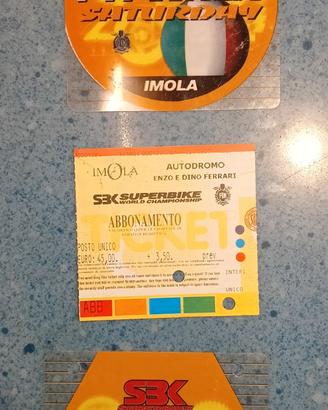 Pass e biglietto SuperBike Imola 2002