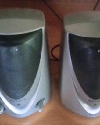 Due mini casse audio Sony piccole 