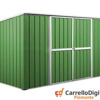 Casetta giardino in Acciaio 345x186 verde chiaro