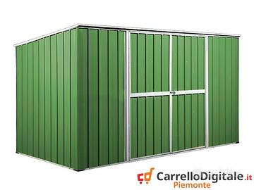 Casetta giardino in Acciaio 345x186 verde chiaro