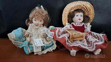 Coppia Bambole Vintage Porcellana Capodimonte 
