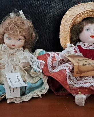 Coppia Bambole Vintage Porcellana Capodimonte 