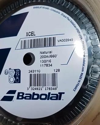 Matassa corde tennis Babolat Xcel 1.30 200mt