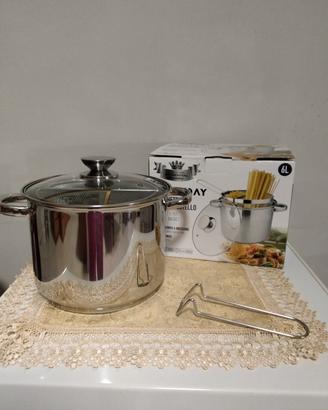 Pentola Spaghettiera in Acciaio Inox 6 Litri 