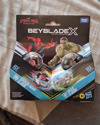 Beyblade X Spider-Man e Hulk