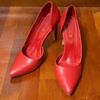 Scarpe Décolleté Alesya in Vera Pelle Rossa