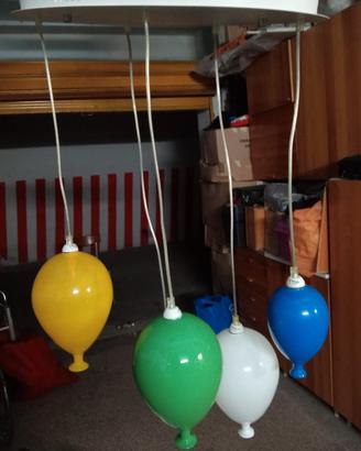 Lampadario per cameretta in vetro soffiato