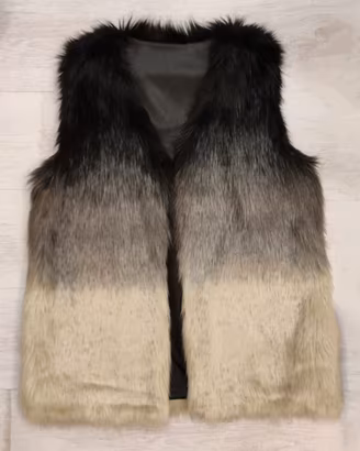 Gilet / Smanicato in ecopelliccia effetto sfumato 