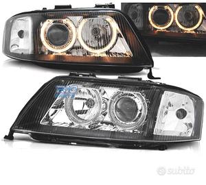FARI AUDI A6 99-01 OCCHI ANGELI SFONDO NERO