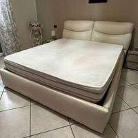 Letto contenitore in ecopelle