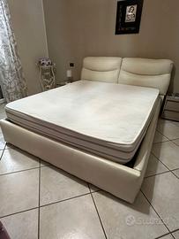 Letto contenitore in ecopelle