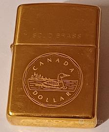 Zippo canada Dollar in ottone