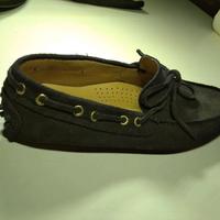 Mocassino camoscio blu