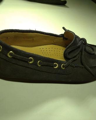 Mocassino camoscio blu