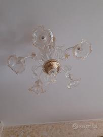 Lampadario in vetro tipo murano