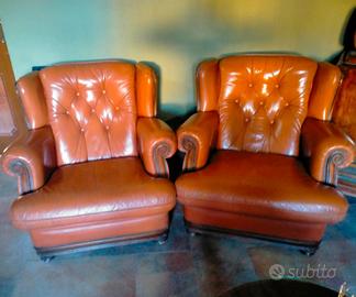 Poltrone in pelle Vintage