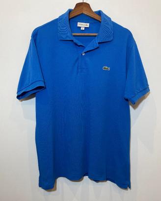 Lacoste, Polo t shirt blu cielo, colore acceso - L