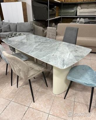 Tavolo harper effetto marmo 180x90