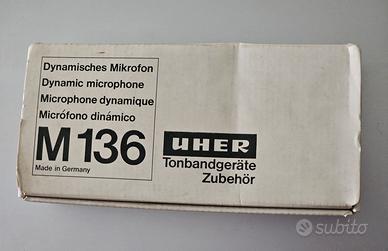 Raro microfono dinamico vintage Uher M 136 