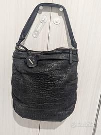 Furla borsa nera pelle morbida real vintage 90's