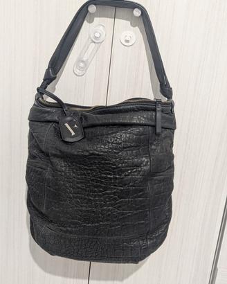 Furla borsa nera pelle morbida real vintage 90's