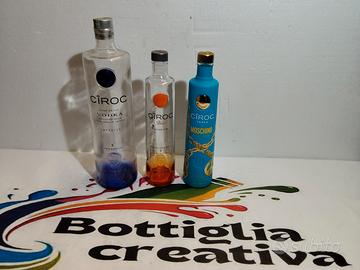 TRIS VODKA CIROC BOTTIGLIE VUOTE 