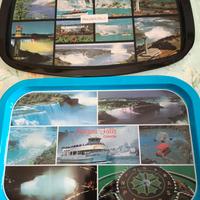 Vassoi vintage Cascate del Niagara Canada USA