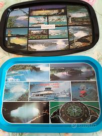 Vassoi vintage Cascate del Niagara Canada USA