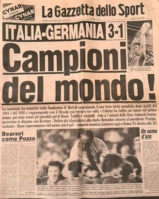 Gazzetta dello Sport campioni del Mondo 1982