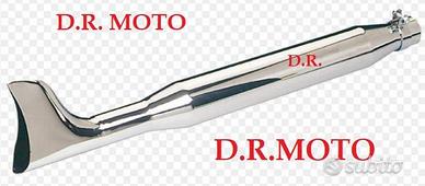 Terminale Scarico Marmitta Fishtail Cromato Custom