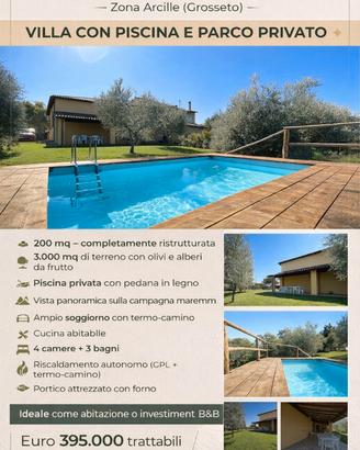 Villa indipendente con parco e piscina