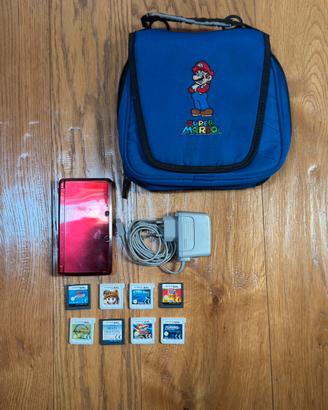 Nintendo 3DS + custodia + 8 giochi