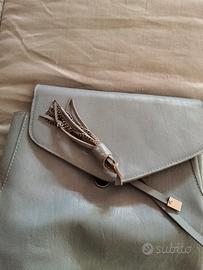 Zainetto zaino  ecopelle celeste