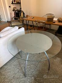 Tavolo tondo vetro