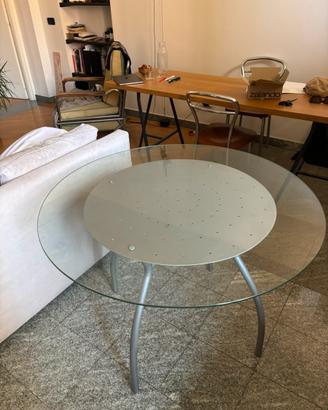 Tavolo tondo vetro