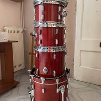 Batteria artigianale vintage in acero americano