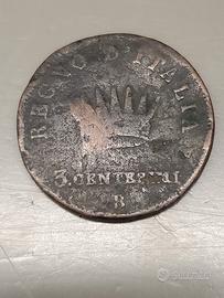 Napoleone regno d'Italia 3 centesimi 1810 B