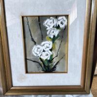 Menegazzo P. - Fiori bianchi olio su tela