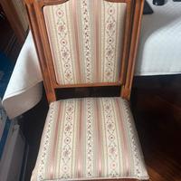 6 sedie in legno, imbottite