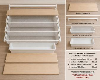 accessori IKEA KOMPLEMENT  per armadio pax 56 cm